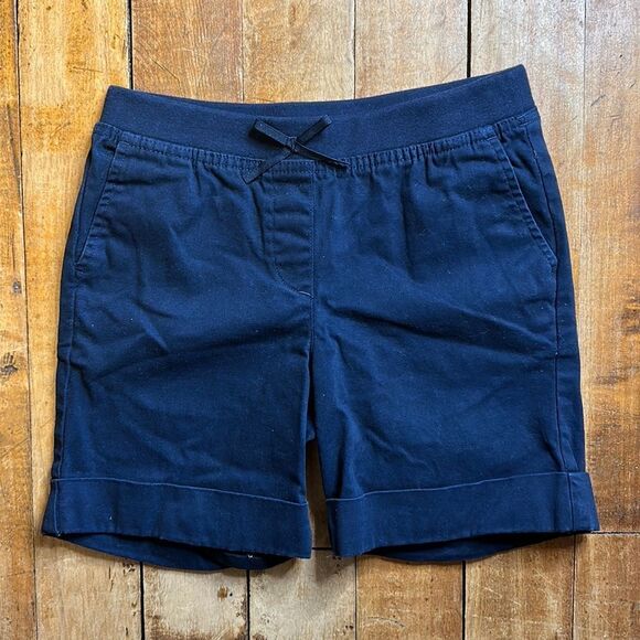 IZOD Approved School Wear Shorts size 12 Navy Blue Uniform Shorts Cotton - Picture 1 of 5